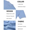 image:imageCOOFANDY Mens Knit Polo Shirts V Neck Short Sleeve Ribbed Textured Polo Shirt Stretch Casual Golf Shirts Collared T Shirt01light Blue