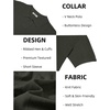 image:imageCOOFANDY Mens Knit Polo Shirts V Neck Short Sleeve Ribbed Textured Polo Shirt Stretch Casual Golf Shirts Collared T ShirtArmy Green