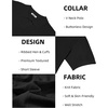 image:imageCOOFANDY Mens Knit Polo Shirts V Neck Short Sleeve Ribbed Textured Polo Shirt Stretch Casual Golf Shirts Collared T ShirtBlack