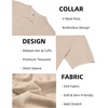 image:imageCOOFANDY Mens Knit Polo Shirts V Neck Short Sleeve Ribbed Textured Polo Shirt Stretch Casual Golf Shirts Collared T ShirtLight Brown