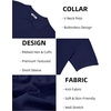 image:imageCOOFANDY Mens Knit Polo Shirts V Neck Short Sleeve Ribbed Textured Polo Shirt Stretch Casual Golf Shirts Collared T ShirtNavy Blue