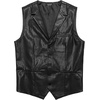 image:imageCOOFANDY Mens Leather Suit Vest Slim Fit Casual Western Vest Jacket Lightweight VNeck Dress WaistcoatsBlack