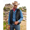 image:imageCOOFANDY Mens Leather Suit Vest Slim Fit Casual Western Vest Jacket Lightweight VNeck Dress WaistcoatsBlack