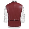 image:imageCOOFANDY Mens Leather Suit Vest Slim Fit Casual Western Vest Jacket Lightweight VNeck Dress WaistcoatsBurgundy