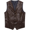 image:imageCOOFANDY Mens Leather Suit Vest Slim Fit Casual Western Vest Jacket Lightweight VNeck Dress WaistcoatsCoffee