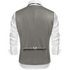image:imageCOOFANDY Mens Leather Suit Vest Slim Fit Casual Western Vest Jacket Lightweight VNeck Dress WaistcoatsDark Grey