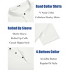 image:imageCOOFANDY Mens Linen Henley Shirt Short Sleeve Casual Summer Beach Hippie T Shirts1white