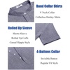 image:imageCOOFANDY Mens Linen Henley Shirt Short Sleeve Casual Summer Beach Hippie T ShirtsBlue