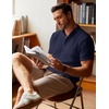 image:imageCOOFANDY Mens Linen Henley Shirt Short Sleeve Casual Summer Beach Hippie T ShirtsNavy Blue