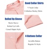 image:imageCOOFANDY Mens Linen Henley Shirt Short Sleeve Casual Summer Beach Hippie T ShirtsPink