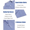 image:imageCOOFANDY Mens Linen Henley Shirt Short Sleeve Casual Summer Beach Hippie T ShirtsStriped Blue