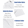 image:imageCOOFANDY Mens Linen Henley Shirt Short Sleeve Casual Summer Beach Hippie T ShirtsStriped White