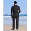 image:imageCOOFANDY Mens Linen Suits 2 Piece Regular Fit Suits Set Casual Lightweight Blazer Jacket and Pants for Summer WeddingBlack