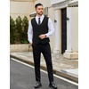 image:imageCOOFANDY Mens Linen Vest Casual Linen Slim Fit Suit Vests Dress Waistcoat Wedding Business PromBlack