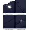 image:imageCOOFANDY Mens Linen Vest Casual Linen Slim Fit Suit Vests Dress Waistcoat Wedding Business PromNavy Blue
