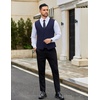 image:imageCOOFANDY Mens Linen Vest Casual Linen Slim Fit Suit Vests Dress Waistcoat Wedding Business PromNavy Blue