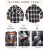 image:imageCOOFANDY Mens Long Sleeve Flannel Shirts Jacket Fashion Plaid Jackets Casual Button Down Shirt with PocketsBlack