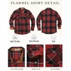 image:imageCOOFANDY Mens Long Sleeve Flannel Shirts Jacket Fashion Plaid Jackets Casual Button Down Shirt with PocketsBlack Red