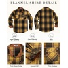 image:imageCOOFANDY Mens Long Sleeve Flannel Shirts Jacket Fashion Plaid Jackets Casual Button Down Shirt with PocketsBlack Yellow