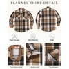 image:imageCOOFANDY Mens Long Sleeve Flannel Shirts Jacket Fashion Plaid Jackets Casual Button Down Shirt with PocketsKhakiblack