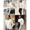 image:imageCOOFANDY Mens Long Sleeve Shirts Thermal TShirt Slim Fit Crewneck Sweater Knitted Pullover ShirtWhite