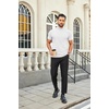 image:imageCOOFANDY Mens Mock Turtleneck Shirts Casual Premium Cotton Short Sleeve Shirt Basic Half Neck TShirtsAll White