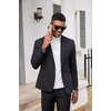 image:imageCOOFANDY Mens Mock Turtleneck Shirts Casual Premium Cotton Short Sleeve Shirt Basic Half Neck TShirtsAll White