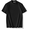 image:imageCOOFANDY Mens Mock Turtleneck Shirts Casual Premium Cotton Short Sleeve Shirt Basic Half Neck TShirtsBlack