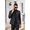 image:imageCOOFANDY Mens Mock Turtleneck Shirts Casual Premium Cotton Short Sleeve Shirt Basic Half Neck TShirtsBlack