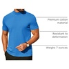 image:imageCOOFANDY Mens Mock Turtleneck Shirts Casual Premium Cotton Short Sleeve Shirt Basic Half Neck TShirtsBlue