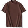 image:imageCOOFANDY Mens Mock Turtleneck Shirts Casual Premium Cotton Short Sleeve Shirt Basic Half Neck TShirtsBrown