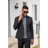 image:imageCOOFANDY Mens Mock Turtleneck Shirts Casual Premium Cotton Short Sleeve Shirt Basic Half Neck TShirtsGray