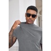 image:imageCOOFANDY Mens Mock Turtleneck Shirts Casual Premium Cotton Short Sleeve Shirt Basic Half Neck TShirtsGray