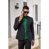 image:imageCOOFANDY Mens Mock Turtleneck Shirts Casual Premium Cotton Short Sleeve Shirt Basic Half Neck TShirtsGreen