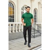 image:imageCOOFANDY Mens Mock Turtleneck Shirts Casual Premium Cotton Short Sleeve Shirt Basic Half Neck TShirtsGreen