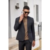 image:imageCOOFANDY Mens Mock Turtleneck Shirts Casual Premium Cotton Short Sleeve Shirt Basic Half Neck TShirtsKhaki