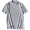 image:imageCOOFANDY Mens Mock Turtleneck Shirts Casual Premium Cotton Short Sleeve Shirt Basic Half Neck TShirtsLight Gray