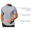 image:imageCOOFANDY Mens Mock Turtleneck Shirts Casual Premium Cotton Short Sleeve Shirt Basic Half Neck TShirtsLight Gray