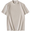 image:imageCOOFANDY Mens Mock Turtleneck Shirts Casual Premium Cotton Short Sleeve Shirt Basic Half Neck TShirtsLight Khaki