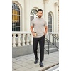 image:imageCOOFANDY Mens Mock Turtleneck Shirts Casual Premium Cotton Short Sleeve Shirt Basic Half Neck TShirtsLight Khaki