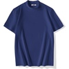 image:imageCOOFANDY Mens Mock Turtleneck Shirts Casual Premium Cotton Short Sleeve Shirt Basic Half Neck TShirtsNavy Blue