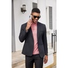 image:imageCOOFANDY Mens Mock Turtleneck Shirts Casual Premium Cotton Short Sleeve Shirt Basic Half Neck TShirtsPink