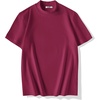 image:imageCOOFANDY Mens Mock Turtleneck Shirts Casual Premium Cotton Short Sleeve Shirt Basic Half Neck TShirtsRed