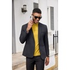 image:imageCOOFANDY Mens Mock Turtleneck Shirts Casual Premium Cotton Short Sleeve Shirt Basic Half Neck TShirtsYellow