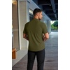 image:imageCOOFANDY Mens Muscle Fit Dress Shirts Stretch WrinkleFree Short Sleeve Casual Button Down ShirtsArmy Green