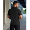 image:imageCOOFANDY Mens Muscle Fit Dress Shirts Stretch WrinkleFree Short Sleeve Casual Button Down ShirtsBlack