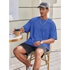 image:imageCOOFANDY Mens Oversized T Shirt Loose Fit Vintage Washed Tee Casual Streetwear Unisex Short Sleeve Heavy Cotton TopBlue