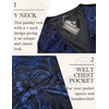 image:imageCOOFANDY Mens Paisley Vests Victorian Steampunk Gothic Suit Vest Slim Fit VNeck Tuxedo WaistcoatBlue