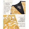 image:imageCOOFANDY Mens Paisley Vests Victorian Steampunk Gothic Suit Vest Slim Fit VNeck Tuxedo WaistcoatGold