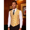 image:imageCOOFANDY Mens Paisley Vests Victorian Steampunk Gothic Suit Vest Slim Fit VNeck Tuxedo WaistcoatGold